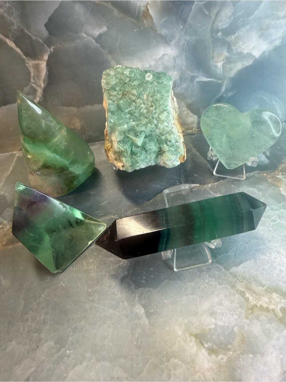 Fluorite five piece flawed bundle